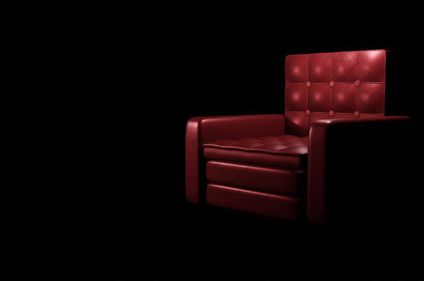 椅子红色的黑暗背光
