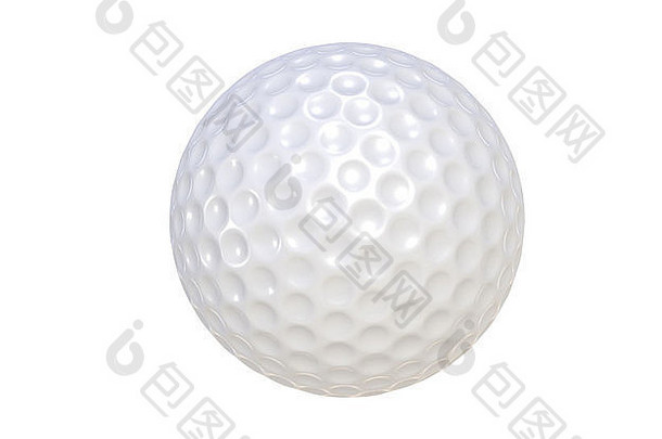 高尔夫球球孤立的白色