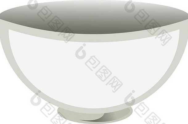 白色陶瓷碗图标