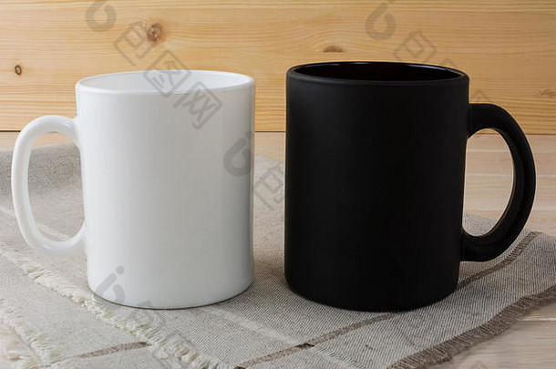 白色黑色的咖啡杯子模型白色杯子模型杯子产品模型风格模型产品模型白色杯模型杯