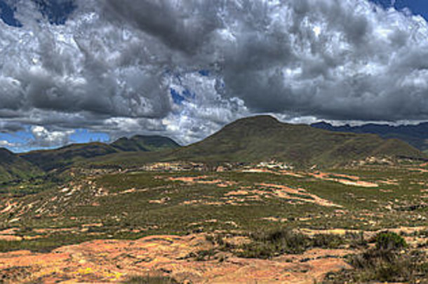 丘陵景观布塔-布特地区莱索托莱索托正式王国莱索托内陆国家