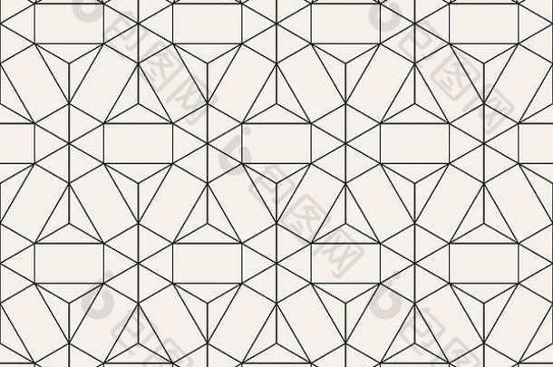 向量无缝的模式现代时尚的摘要纹理重复几何瓷砖