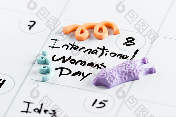 3月一天规划师单词国际女人的一天标志着