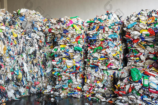 塑料包浪费处理植物单独的垃圾集合回收存储浪费处理业务排序