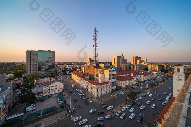 视图哈拉雷中央商务区津巴布韦