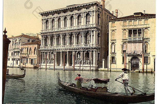 古董照片威尼斯城市意大利