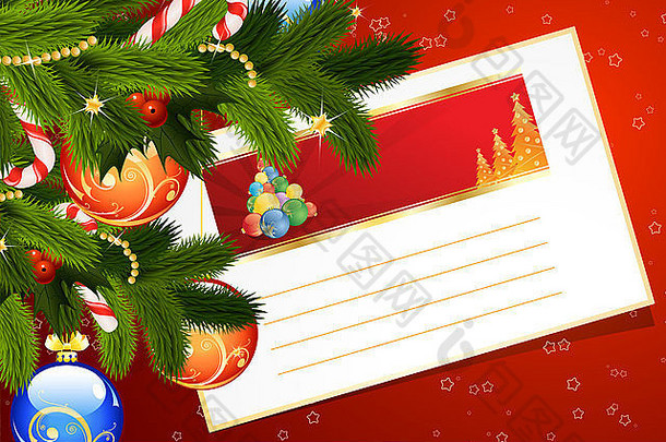 圣诞节卡枞树形装饰赛季的设计