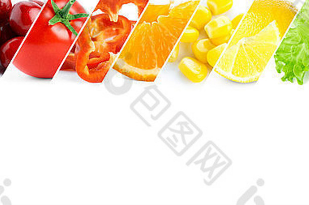 水果蔬菜健康的食物概念新鲜的食物
