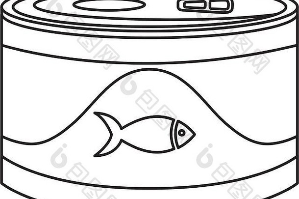 食物鱼孤立的图标