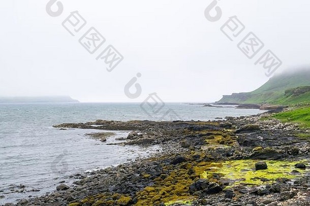 景观视图卡尔加里海滩特征<strong>岩石</strong>考虑岛主要赫布里底群岛苏格兰