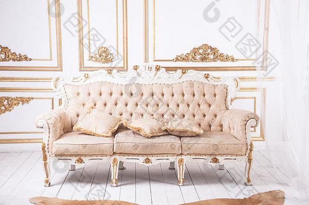 古董奢侈品沙发皇家墙装饰