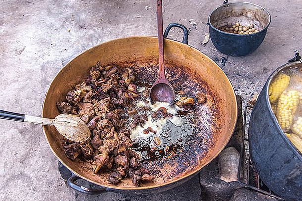 奥塔瓦洛市场食物摊位因巴布拉省厄瓜多尔
