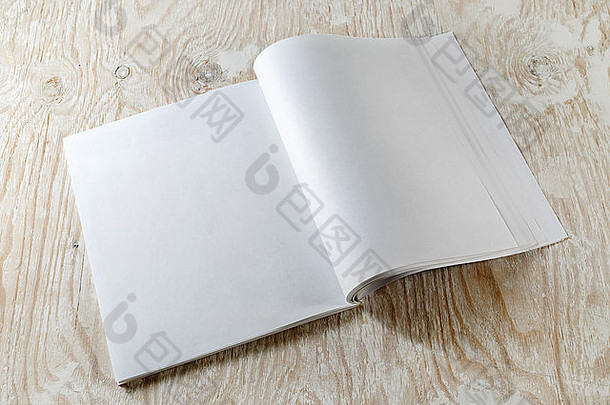 空白小册子木织构背景软阴影模型图形设计师投资组合