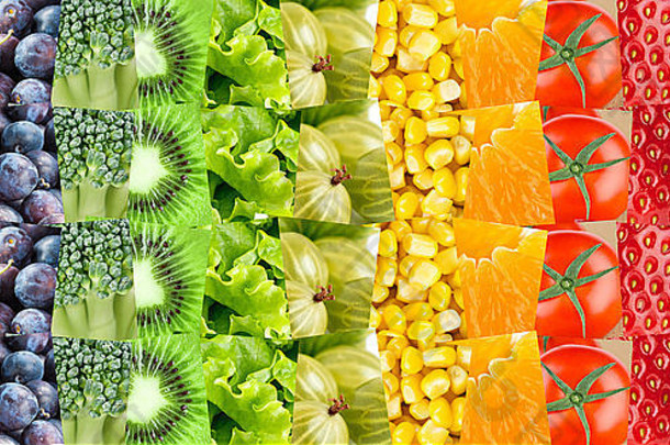 水果蔬菜背景新鲜的食物概念